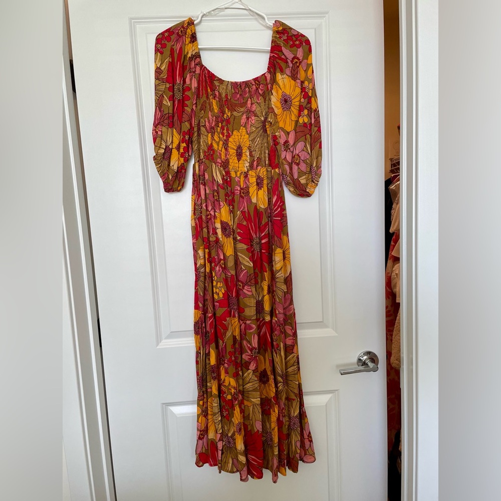 Angie Sunflower maxi flowy dress